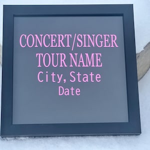 Konzert Shadow Box, Konzertbox, Erinnerungsstücke, Erinnerungsstücke, Erinnerungsstücke, Konzerterinnerungsstücke, Geburtstags- und Weihnachtsgeschenk, Freundschaftsarmband, Musikfestival
