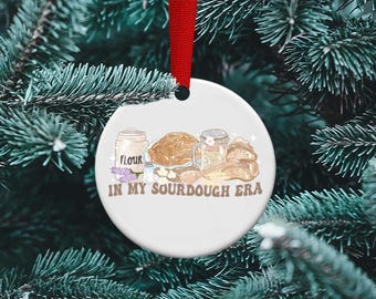 Sourdough Era Ceramic Ornament, Baker Gift