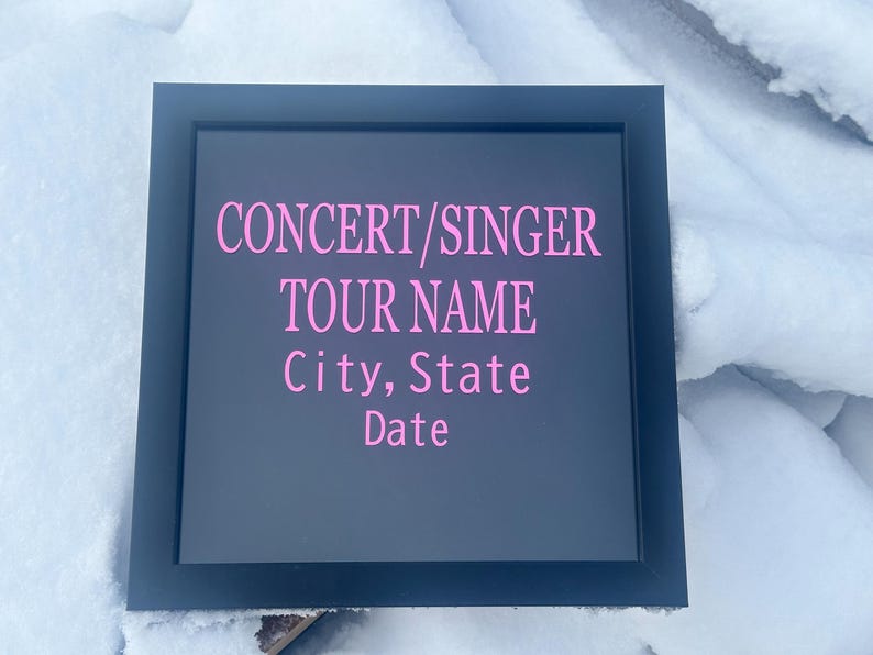 Personalized Concert Shadow Box, Ticket & Bracelet Keepsake - Etsy