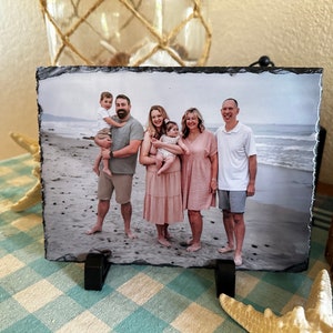 6x8 Photo Slate, Family Photo, Mother&#39;s Day, Christmas Present, Birthday Present, Valentines day, Personalized, memorial slate, sublimation