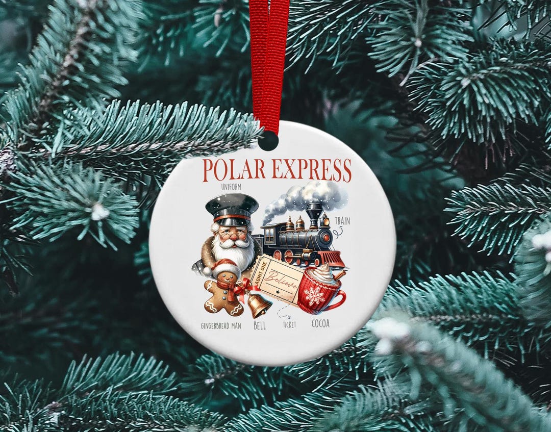 Personalized Polar Express Ornament, Christmas Train Keepsake - Etsy