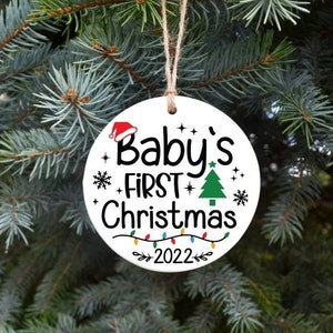 Baby's First Christmas Personalized Ceramic Ornament