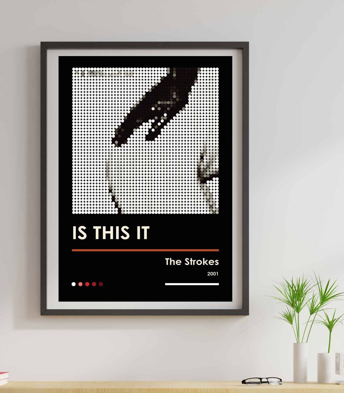 The Strokes Is This It classic album Pixel dot design art Etsy
