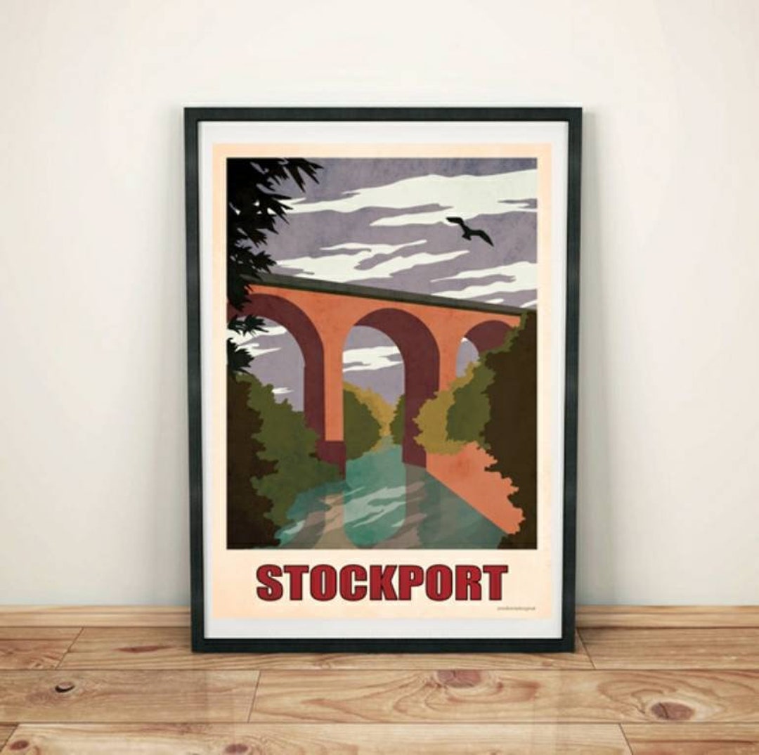 Stockport Viaduct, Vintage Art Print Poster Etsy