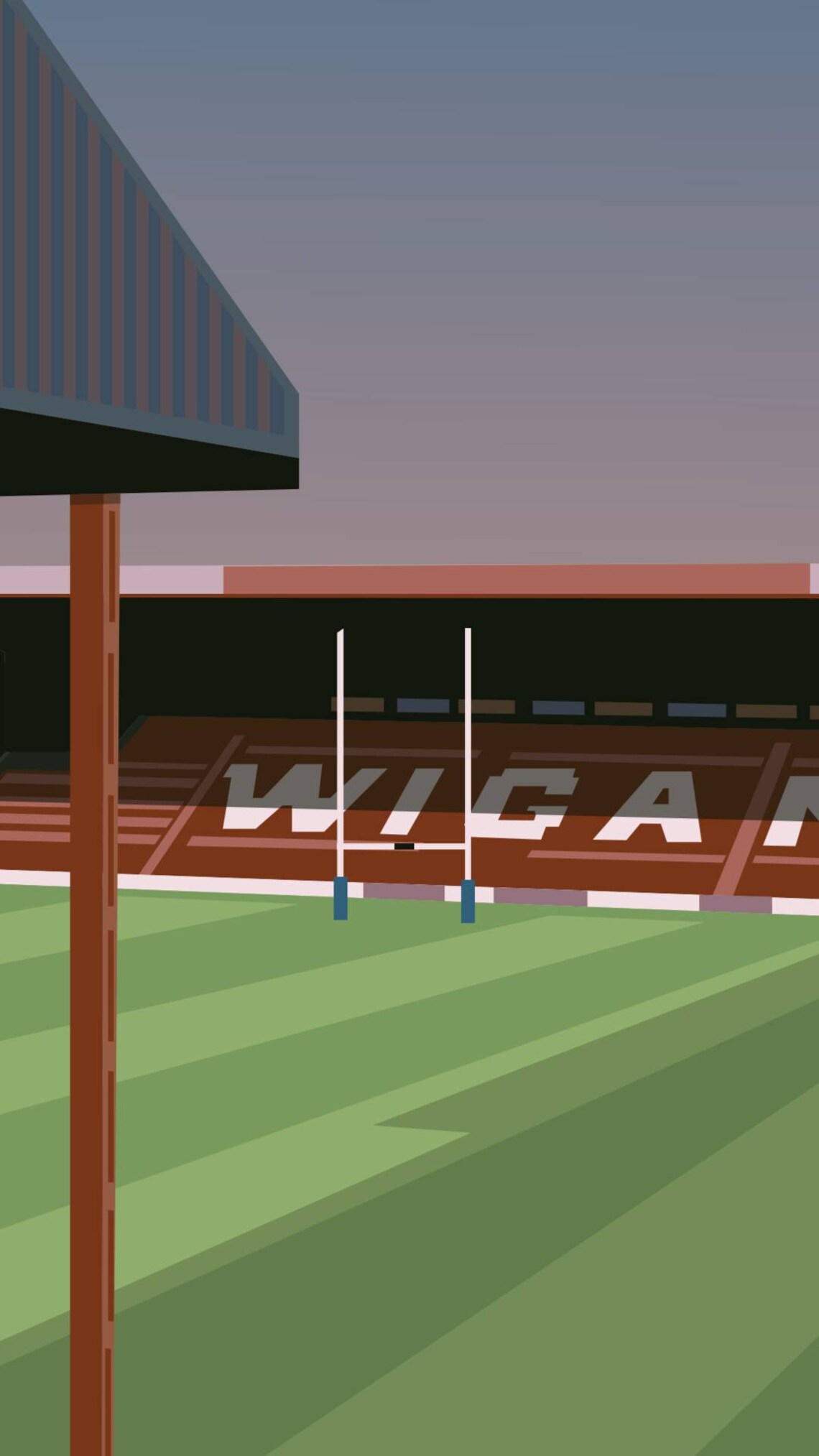 Wigan Warriors Rugby League Vintage Central Park Art Print - Etsy UK