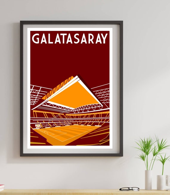 Galatasaray, Ali Sami Yen Spor stadium, Retro art print poster