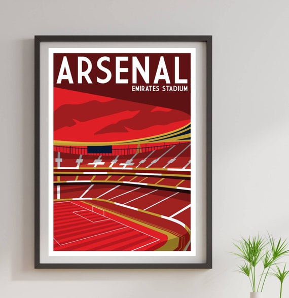 Arsenal FC Emirates Stadium Retro print poster - Etsy 日本
