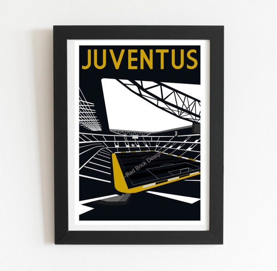 Juventus Stadium Retro Print Poster Sweden