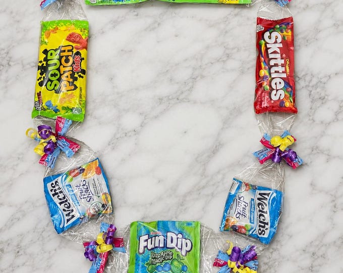 Candy Lei | Graduation Candy Lei | Handmade Candy Necklace | Birthday Candy Lei | Sweet Gift for Kids, Teens & Adults | Celebration Gift