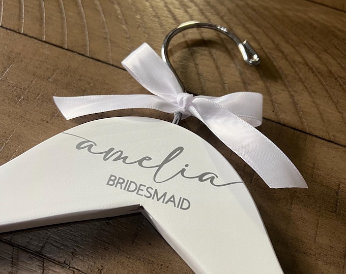 Personalized Bridesmaid Hangers Wedding Hanger Wooden Hanger Bridal Dress Hanger Wedding Name Hangers Bridesmaid Gifts Bridesmaid Proposal