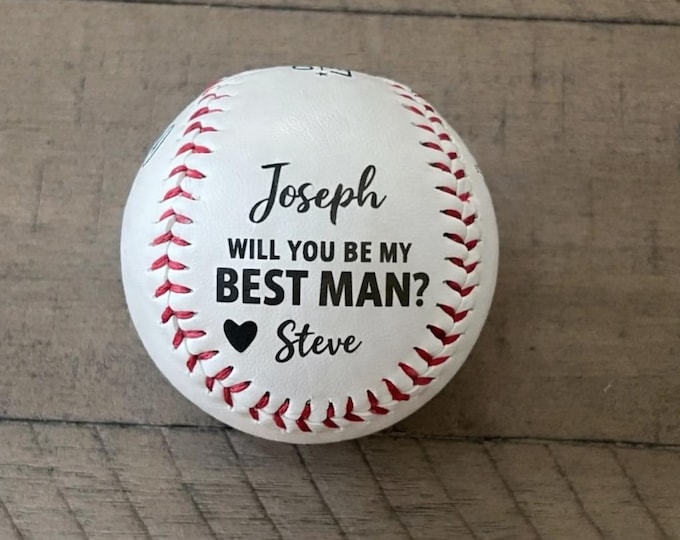 Groomsman or Best Man Personalized Baseball Proposal Gift