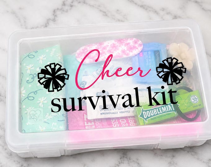 Cheer Survival Kit, Cheer Gift, Cheerleader Essentials, Cheer Competition Gift, Personalized Competition Kit, Backstage Emergency Kit