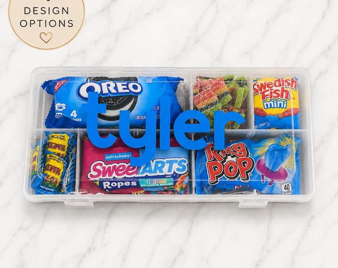 Personalized Candy Snackle Box-Candy Box-Snack Box- Easter Candy-Tackle Box-Candy Tackle Box-Candy Box-Party Favors-Candy Favors-Party Gifts