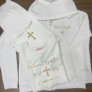 Conjunto de Primera Comunión personalizado, chándal de Primera Comunión, conjunto blanco de Primera Comunión, accesorios de Primera Comunión, niña de Primera Comunión, conjunto deportivo de Primera Comunión imagen 18