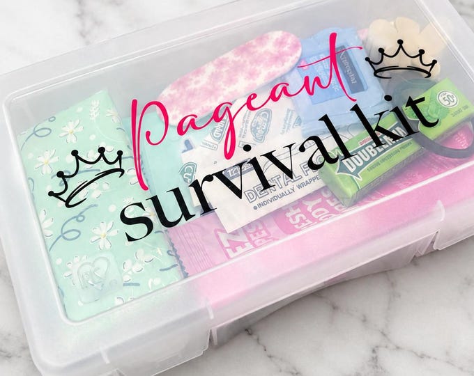 Beauty Pageant Survival Kit, Pageant Gift, Beauty Contest Essentials, Contestant Gift, Personalized Competition Kit, Backstage Emergency Kit