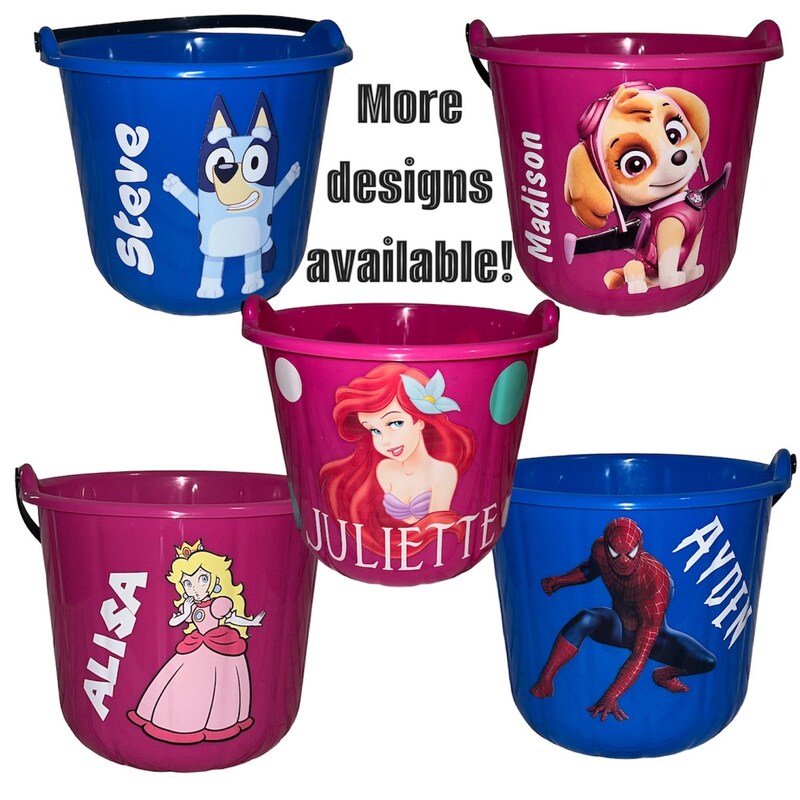 Character Candy Buckets - Etsy