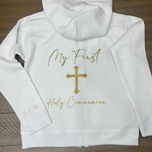 Conjunto de Primera Comunión personalizado, chándal de Primera Comunión, conjunto blanco de Primera Comunión, accesorios de Primera Comunión, niña de Primera Comunión, conjunto deportivo de Primera Comunión imagen 16