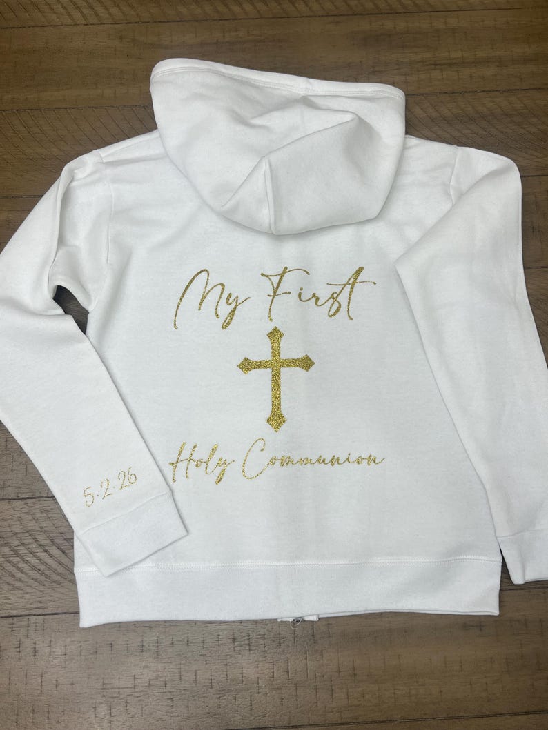 Conjunto de Primera Comunión personalizado, chándal de Primera Comunión, conjunto blanco de Primera Comunión, accesorios de Primera Comunión, niña de Primera Comunión, conjunto deportivo de Primera Comunión imagen 16