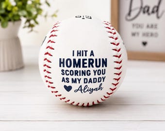 Papá del béisbol, regalo para hombre, regalo del Día del Padre, béisbol personalizado, béisbol personalizado, regalo para papá, papá del jonrón, fanático de los deportes, regalo de recuerdo, padrastro