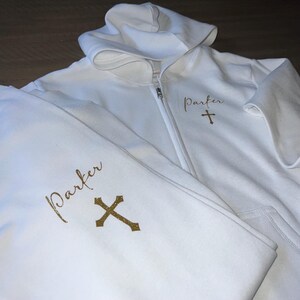 Conjunto de Primera Comunión personalizado, chándal de Primera Comunión, conjunto blanco de Primera Comunión, accesorios de Primera Comunión, niña de Primera Comunión, conjunto deportivo de Primera Comunión imagen 15