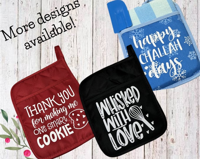 Christmas Potholder,Family Gift,Christmas Gift,Custom Gift,Smart Cookie,Oven Mitt,Kitchen,Holdiays,Gift Exchange,Teacher Gift,Pot Holder