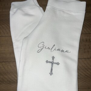 Conjunto de Primera Comunión personalizado, chándal de Primera Comunión, conjunto blanco de Primera Comunión, accesorios de Primera Comunión, niña de Primera Comunión, conjunto deportivo de Primera Comunión Joggers Only