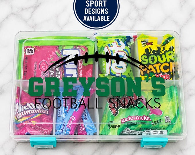Personalized Sports Candy Box, Sports Snackle Box, Sports Snack Box, Team Gift, Baseball Gift, Basketball, Soccer, Football, Coach Gift