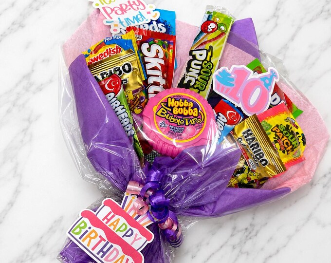 Mixed Candy Bouquet-Birthday Candy Bouquet-Birthday Gift Bouquet-Girl Birthday-Candy Arrangement Gift-Edible Candy Bouquet-Sweet Birthday