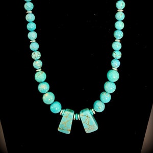 Turquoise Blue Howlite Necklace