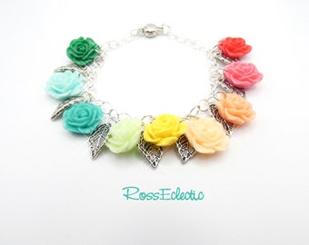 Rainbow Roses Bracelet