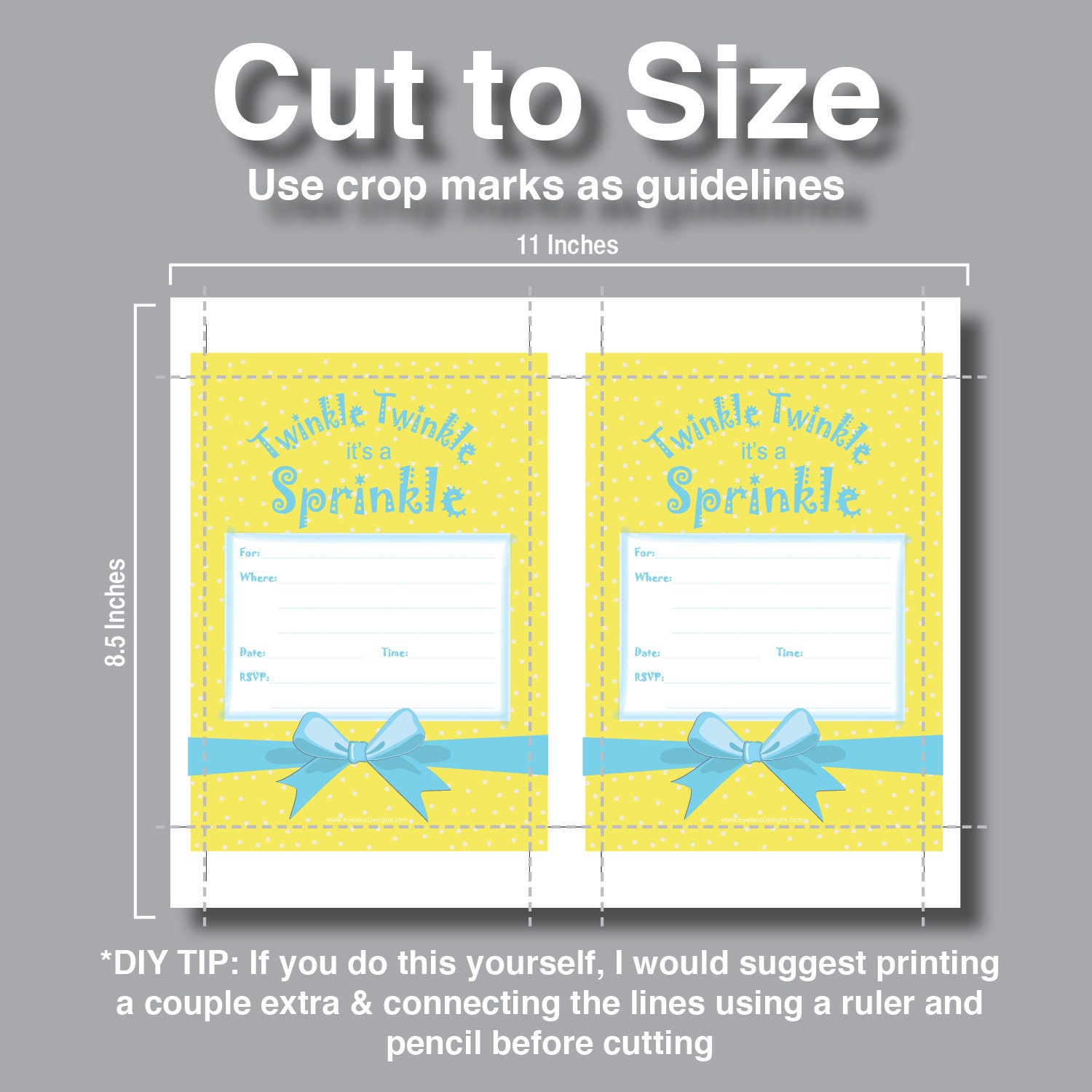 Twinkle Twinkle It's a Sprinkle Gender Unknown Baby Shower Invitation ...