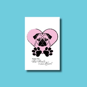 Carta di condoglianze per la perdita di un carlino/Morte di un cane Download istantaneo/Stampabile/Collaborazione con animali domestici/Carta di condoglianze PDF