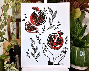 Persephone Linocut Print