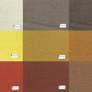 May include: Nine fabric swatches in various shades of brown, yellow, and beige. The swatches are arranged in a 3x3 grid.