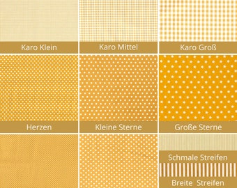 Coton - jaune - motif sélectionnable