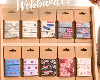 Woven ribbons - Fabric ribbons - Decorative ribbons - Ornamental ribbons - School cone ribbons - Ribbons with lettering - Christmas ribbon - Handmade