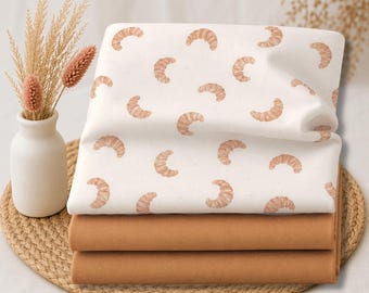 Baumwolljersey - Jerseystoff - Jersey Croissants - Jersey uni - Jersey Meterware - Eigenproduktion - Babyjersey - Kinderjersey - Bügelbild