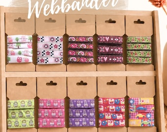 Webbänder - Stoffbänder - Schültüte - Bänder zum Verzieren - Zierbänder - Schmuckbänder - DIY - Matroschkamotiv - Paisleyband - Herzband