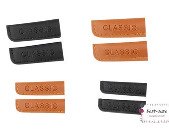 Faux leather cord ends - 5 mm/8 mm - color selectable