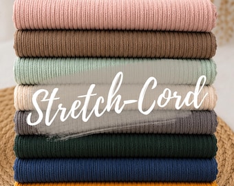 Cord - Vorgewaschener Stretchcord - Cord Metrware - Dehnbarer Cord - Cord für Kleidung - Babykleidung - Cord für Taschen - Hundekörbchen
