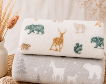 Wellnessfleece - Wellnessfleece Meterware - Wintertiere - Wellnessfleecedecke - Kissen - Hundekörbchen Wohnaccessoires - Kinderstoff - DIY
