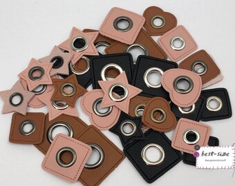 Eyelet patches - pink - size and pattern selectable