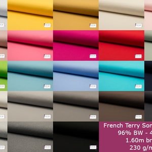 French Terry Sommersweat Uni - Farbe wählbar