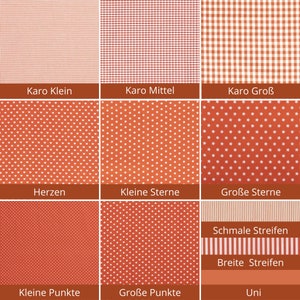 Coton - orange - motif sélectionnable