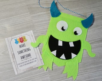 Monster Banner Craft Kit // Kids Crafts