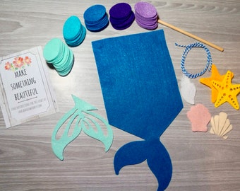 Mermaid Banner Craft Kit DIY, Summer Activity