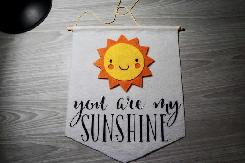 You Are My Sunshine Felt Banners Nursery Decor Baby Baby Etsy