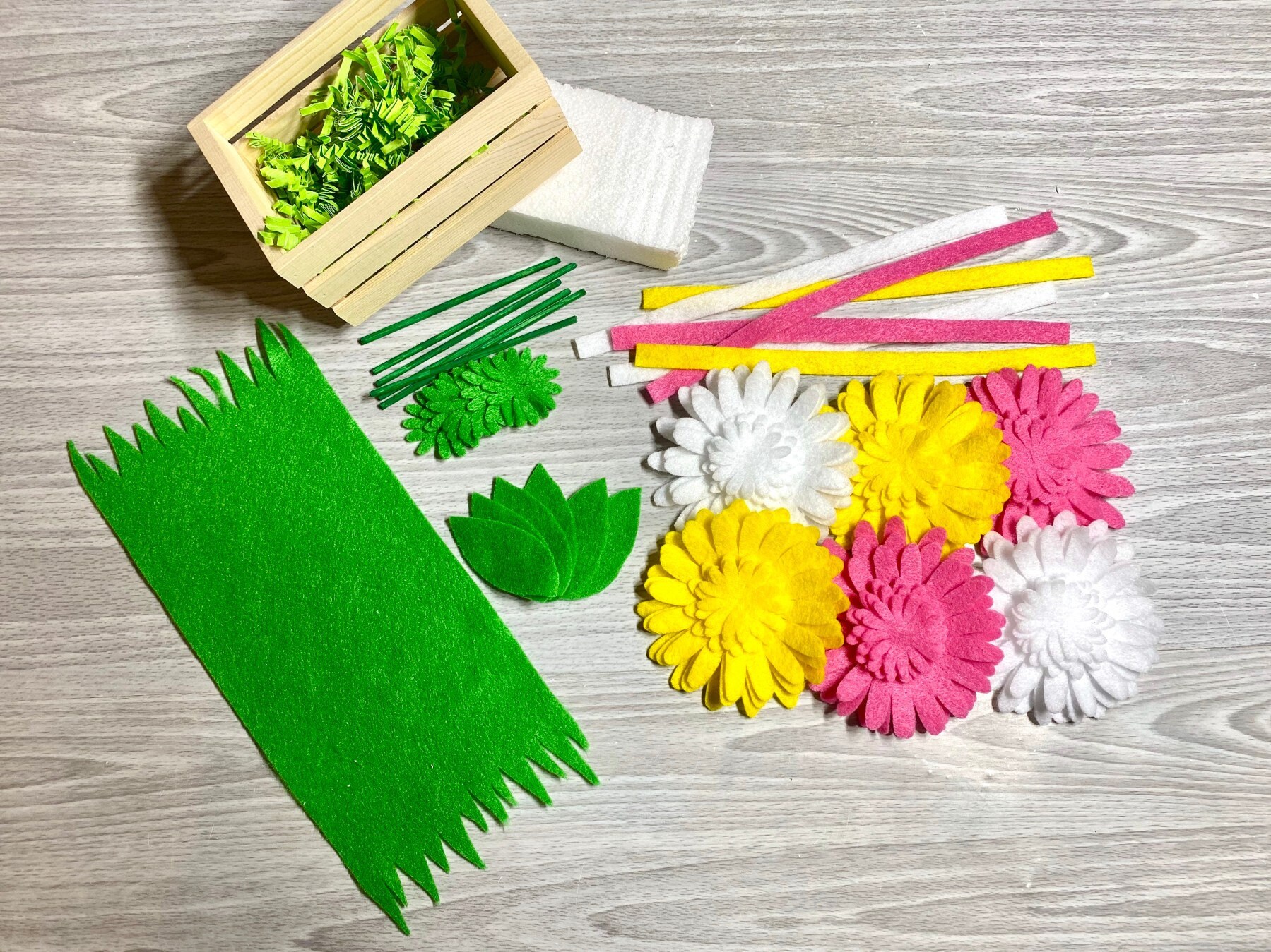 Felt Daisy Bouquet Craft Kit // Felt Flowers // Felt DIY Etsy.de