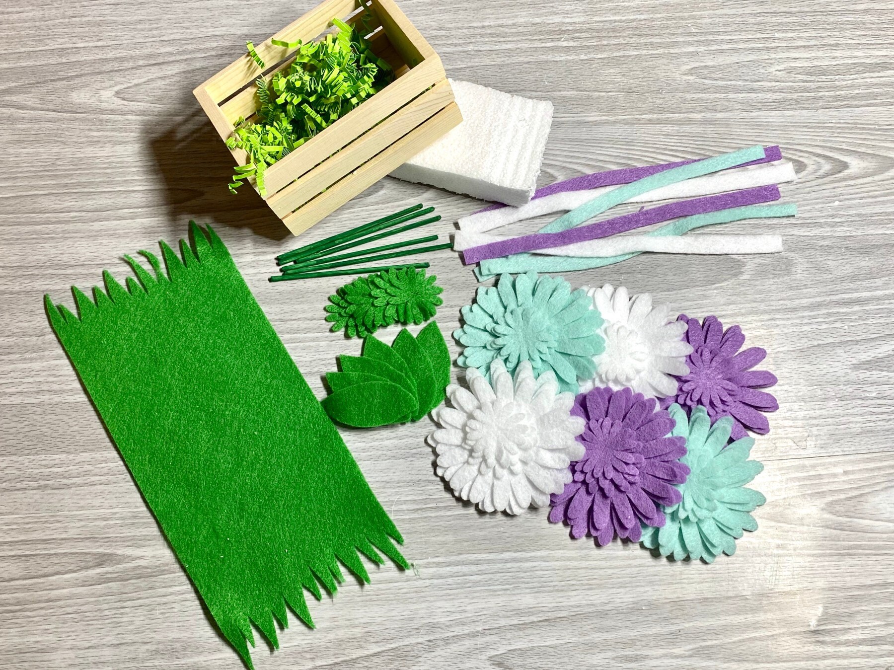 Felt Daisy Bouquet Craft Kit // Felt Flowers // Felt DIY Etsy.de