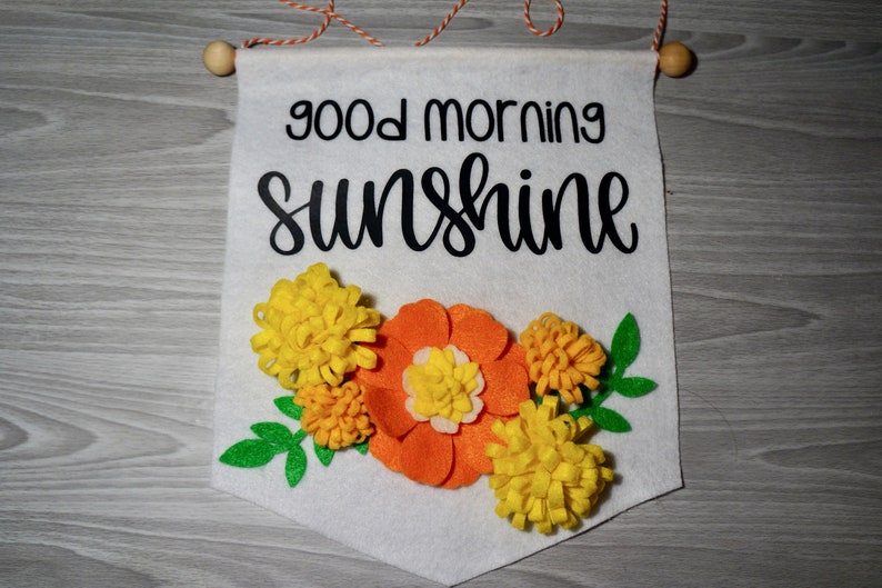 Good Morning Sunshine Felt Banners Nursery Decor Baby Baby Etsy